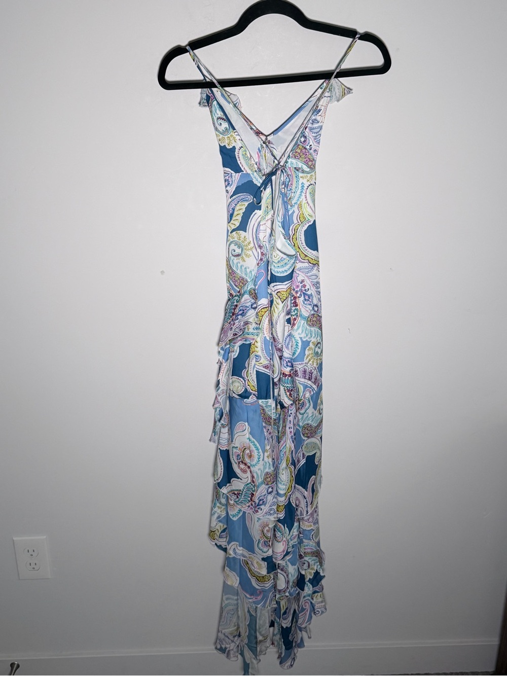 Milly Edra Summer Paisley Dress In Blue Multi 0 - Picture 8 of 11